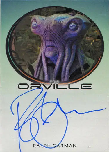 Ralph Garman as Kanoot in Alien creature autograph card for collectors and trading cards