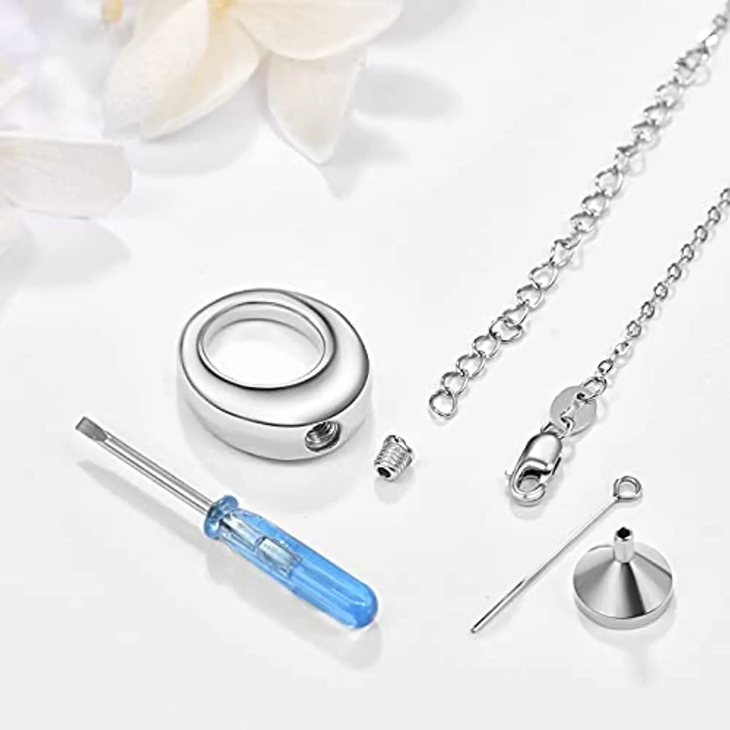 Oval Ashes Necklace Cremation Jewelry Urn Necklace For Ashes for Women 925 Sterling Silver Necklace Urn Ashes Keepsake