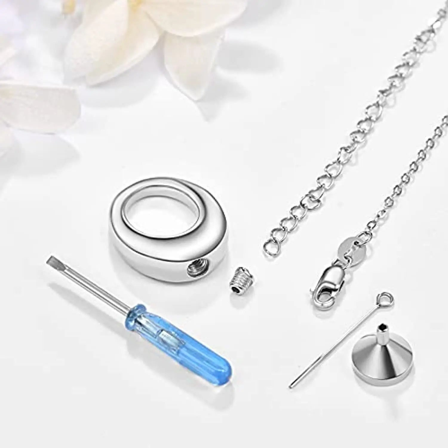 Oval Ashes Necklace Cremation Jewelry Urn Necklace For Ashes for Women 925 Sterling Silver Necklace Urn Ashes Keepsake