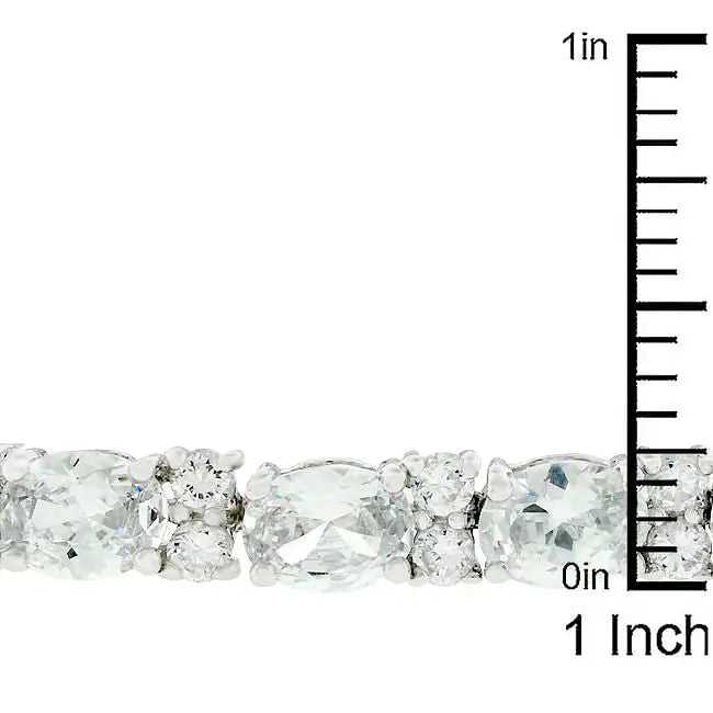Oversized Oval Cubic Zirconia Tennis Bracelet - Bracelets