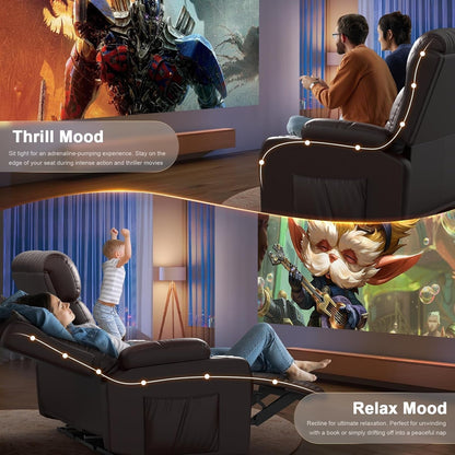 Oversized Recliner Loveseat with Cup Holders and Storage-2