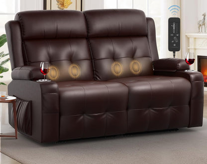 Oversized Recliner Loveseat with Cup Holders and Storage-0