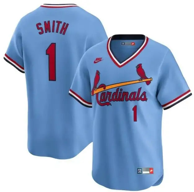 Light blue Louis Cardinals Nike throwback jersey featuring Ozzie Smith for authentic style
