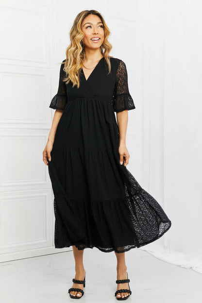 P & Rose Lovely Lace Black Tiered Day Dress USA ?? SM & MED Remaining - Day Dress