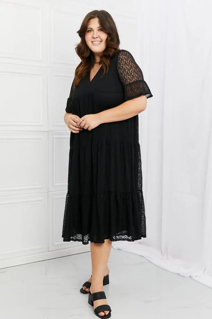 P & Rose Lovely Lace Black Tiered Day Dress USA ?? SM & MED Remaining - Day Dress