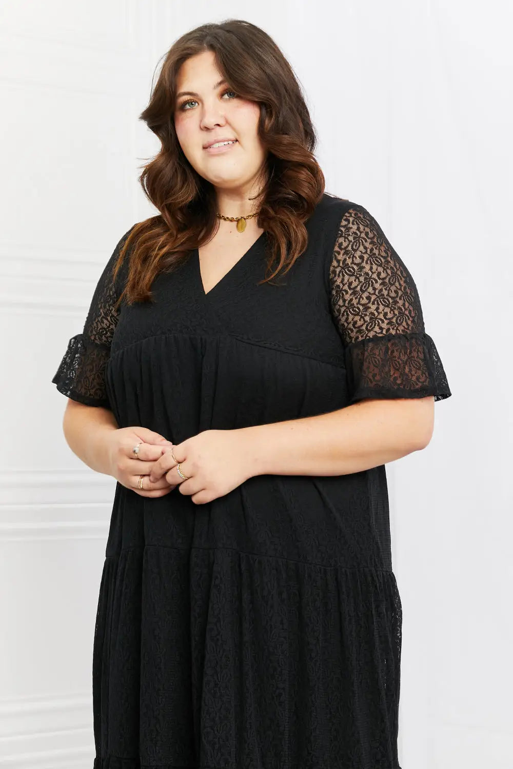 P & Rose Lovely Lace Black Tiered Day Dress USA ?? SM & MED Remaining - Day Dress