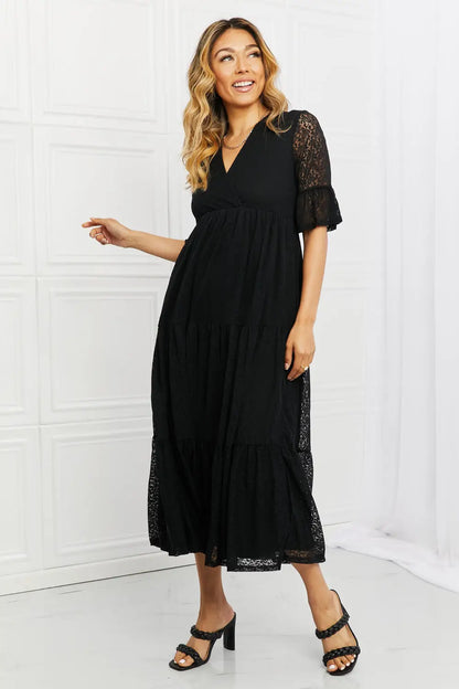 P & Rose Lovely Lace Black Tiered Day Dress USA ?? SM & MED Remaining - Day Dress