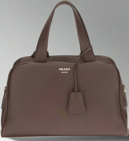 PRADA women's brown Leather Handbag | STORE 7994