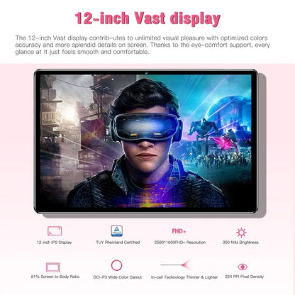Pad Ultra original 16GB 1TB 12 Inch Tablet with FHD+ IPS display and wide color Gamut