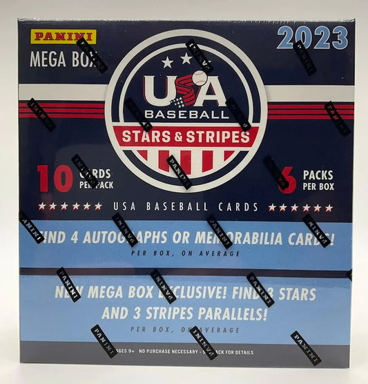 Panini 2023 Stars & Stripes Baseball Mega Box with Team USA memorabilia cards