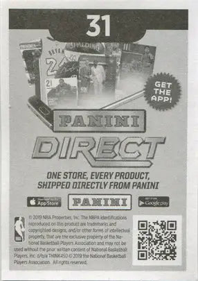 Panini Direct Basketball 2019-20 Sticker Card 31 LeBron James trading card collectible