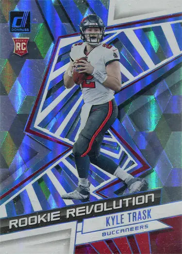 Football trading card of Tampa Bay Buccaneers QB K. Trask from Rookie Revolution Cubic series