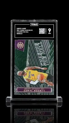 LeBron James basketball card from Panini Illusions LeBron collection, Emerald edition