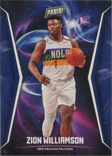 Basketball trading card of Zion Williamson from Panini Player of the Day base card series