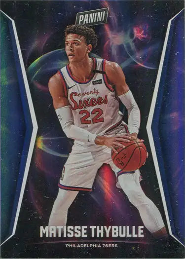 Basketball trading card of Matisse Thybulle, Philadelphia 76ers, parallel base card