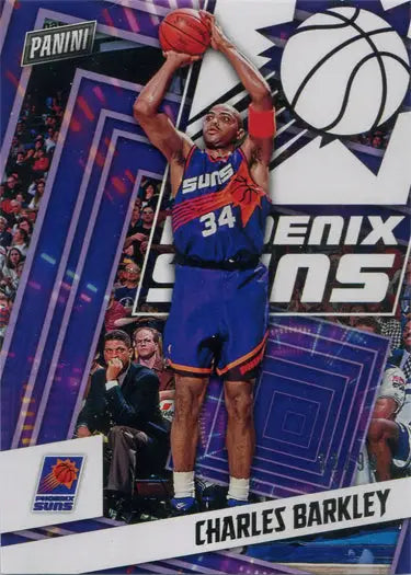 Basketball trading card of Charles Barkley in action, Panini Tango Parallel Card 91