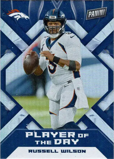 Russell Wilson Panini Player Of The Day Football 2022 Foil Parallel Card