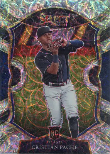 Holographic Cristian Pache Concourse Prizm Parallel card in throwing motion