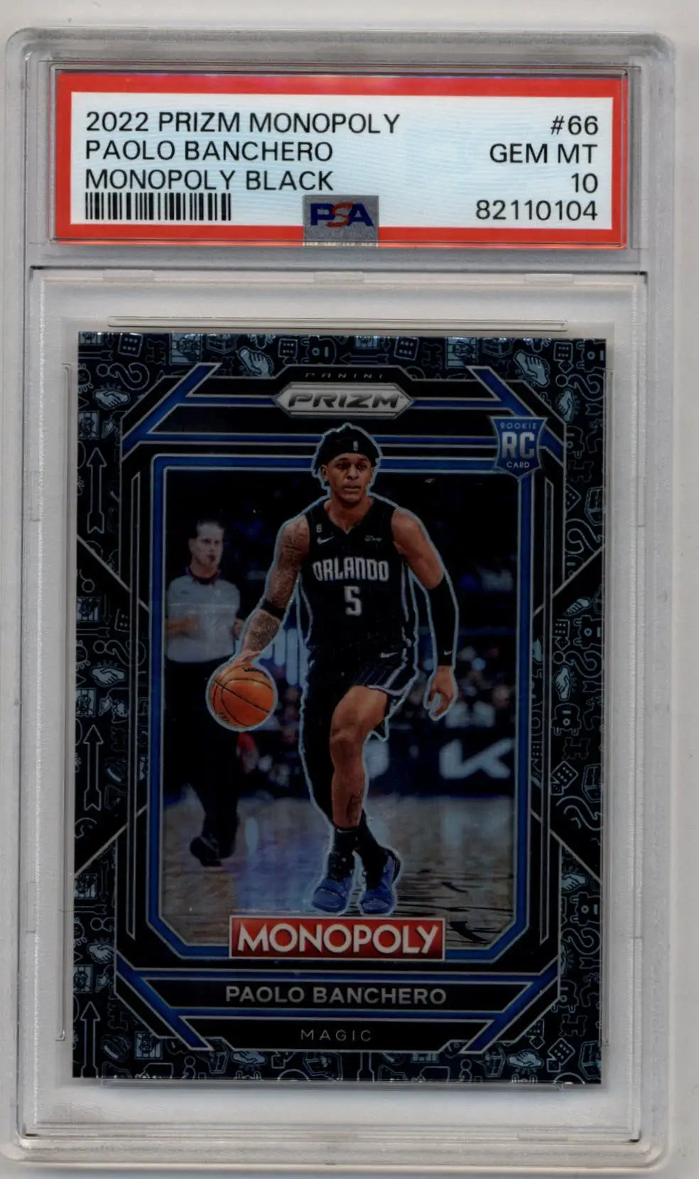 Graded 2022 Prizm Monopoly Black Paolo Banchero basketball card PSA 10 Gem Mint