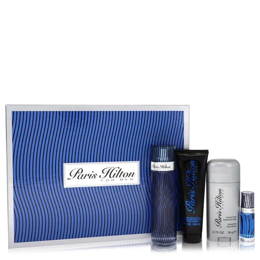 Paris Hilton For Men fragrance gift set with Eau De Toilette Body Wash and deodorant