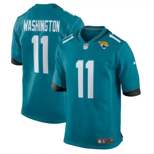 Teal Parker Washington Jacksonville Jaguars Nike game jersey with white number 11