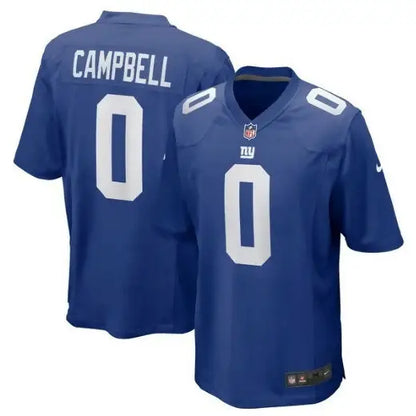 Blue New York Giants Nike Game Jersey featuring number 0 for Parris Campbell