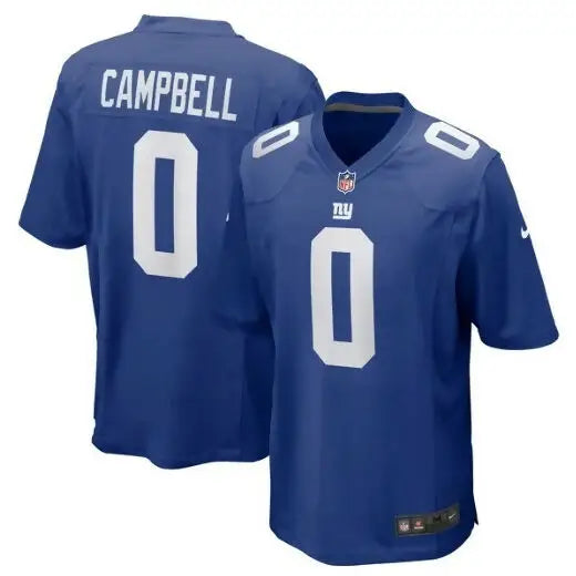 Blue New York Giants Nike Game Jersey featuring number 0 for Parris Campbell