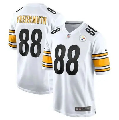 White Pittsburgh Steelers Pat Freiermuth Nike Game Player Jersey with 88 lettering