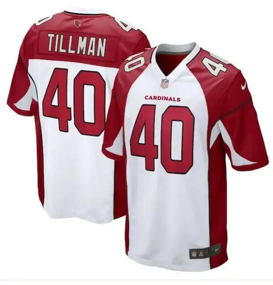 Arizona Cardinals Pat Tillman white and red retired player game jersey with number 40