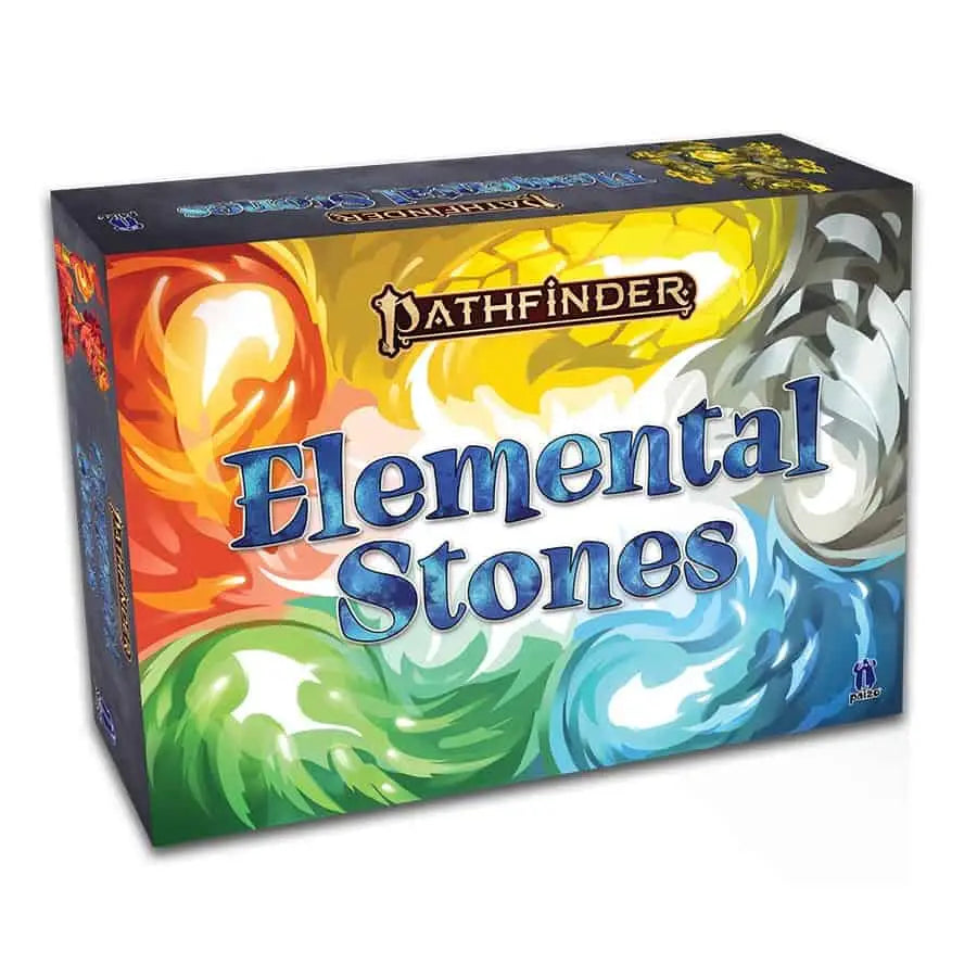 Pathfinder Elemental Stones game box featuring elemental stones for Pathfinder RPG gameplay