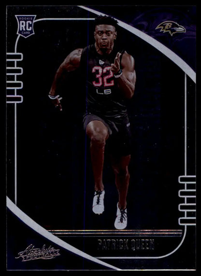Black Patrick Queen rookie football trading card from Panini Absolute Ravens collection