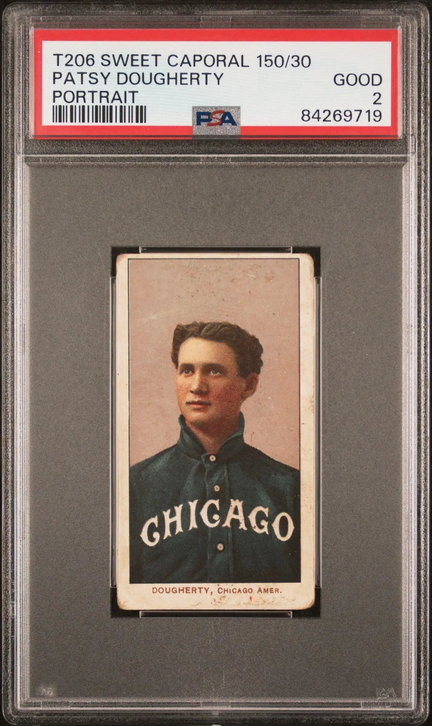 Patsy Dougherty T206 Sweet Caporal baseball card Chicago White Sox PSA 2 Good