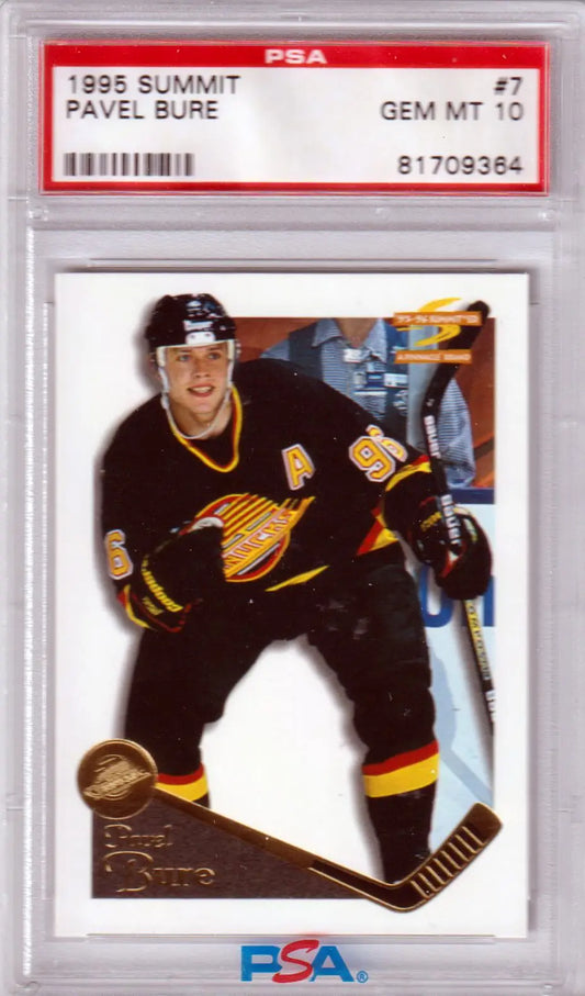 Graded Pavel Bure hockey card from Columbia Hobby, 1995 Summit GEM MINT PSA 10