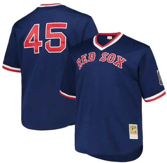 Navy blue Pedro Martinez Boston Red Sox 1999 Cooperstown Collection mesh pullover jersey