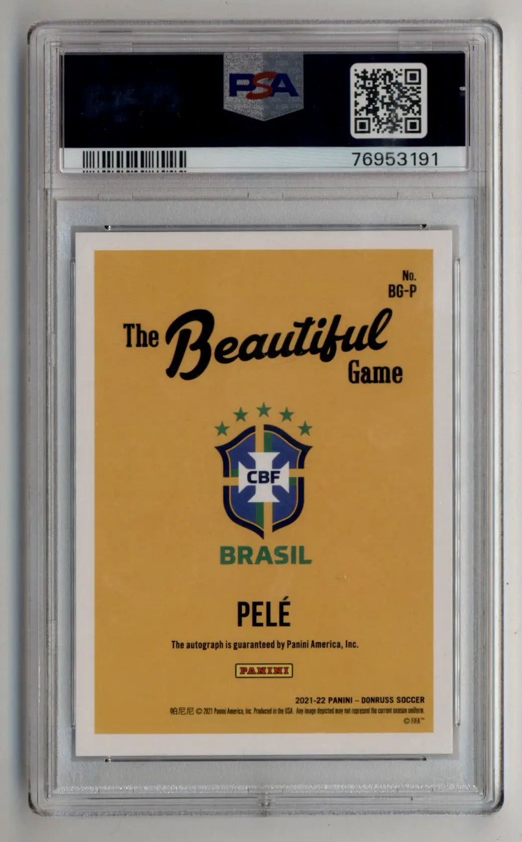 Pele 2021-22 Donruss Road to Qatar The Beautiful Game Auto PSA 10 Auto 10 - Singles