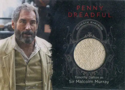 Trading card of Malcom Murray with fabric swatch from Penny Dreadful Season 1