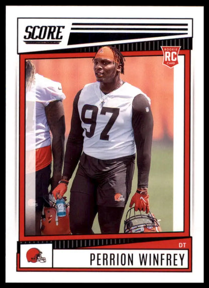 Perrion Winfrey rookie card from 2022 Score #362 Cleveland Browns collectible