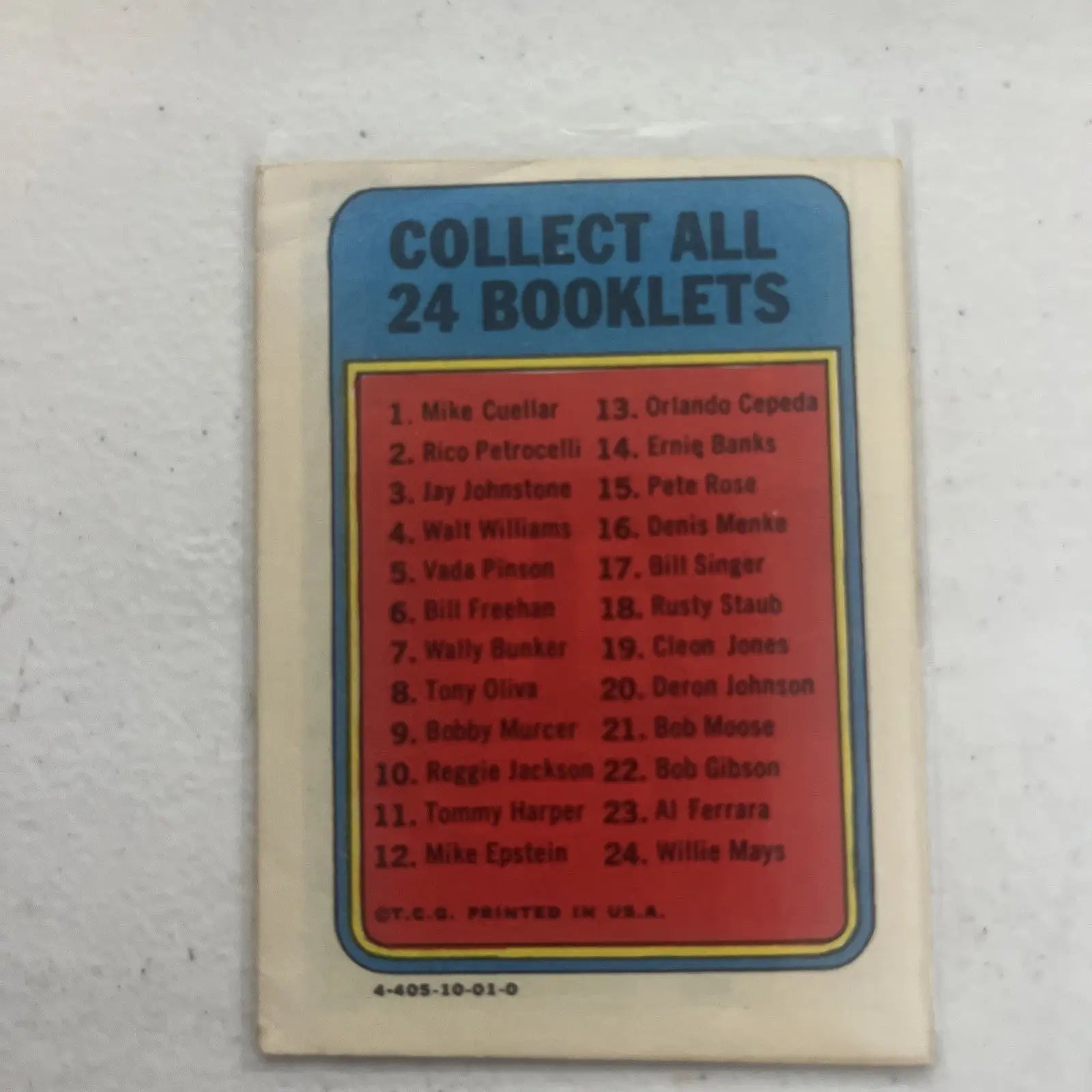 PETE ROSE 1970 Topps Booklet #15 Cincinnati Reds