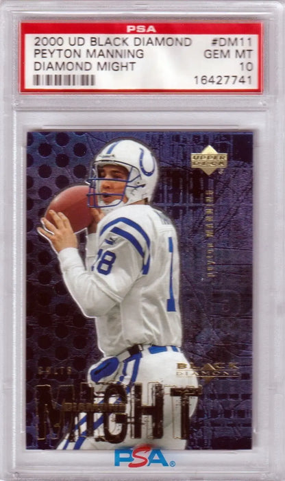Peyton Manning football card from Columbia Hobby, PSA 10 GEM MINT, Colts edition