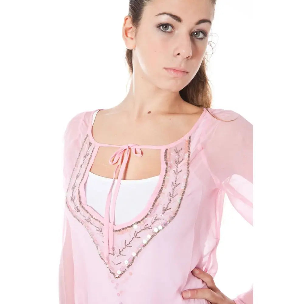 Phard Pink Silk Women Top - T-Shirt