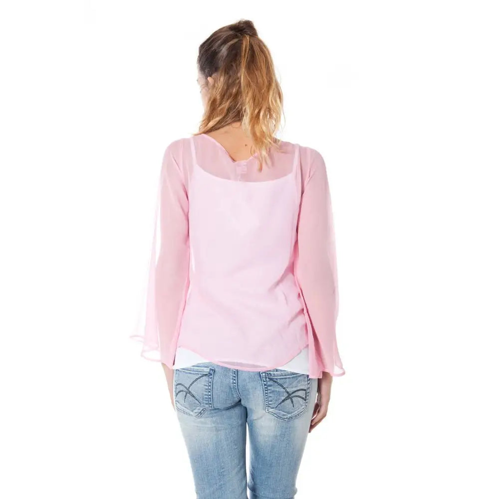 Phard Pink Silk Women Top - T-Shirt