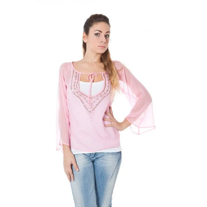 Phard Pink Silk Women Top - T-Shirt