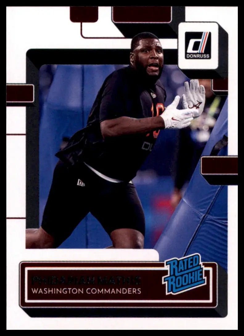 Football trading card of Phidarian Mathis Rookie 2022 Donruss #371 Washington Commanders