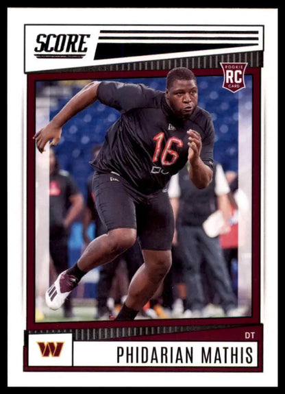 Phidarian Mathis rookie card 2022 Score #360 Washington Commanders collectible