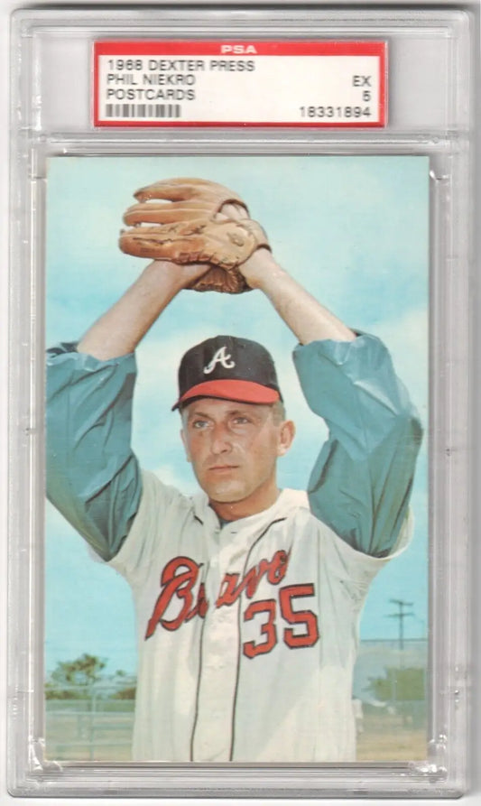 Phil Niekro baseball card from Dexter Press Postcards in the Braves collection