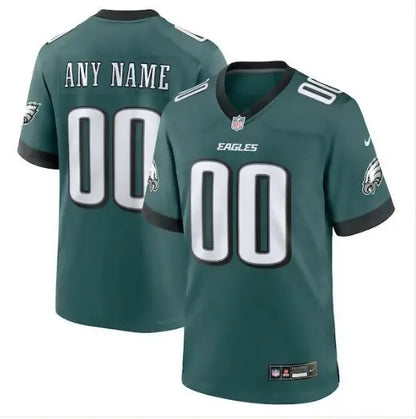 Green Philadelphia Eagles Nike Custom Game Jersey with 00 and ANY NAME on the back