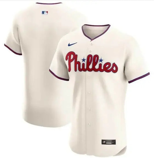 Philadelphia Phillies Nike Alternate Elite Cream Jersey front view