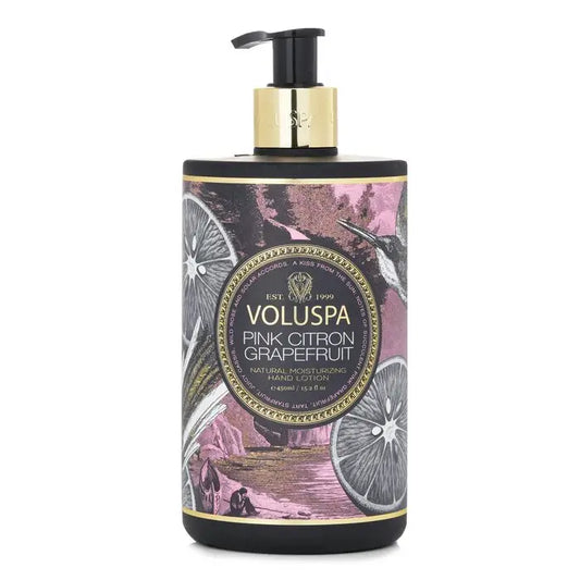 Voluspa Pink Citron Grapefruit Natural Moisturizing Hand Lotion with Pump Dispenser
