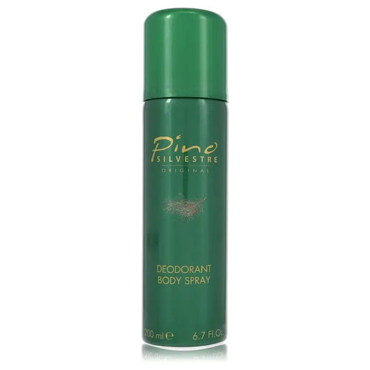 Green Pino Silvestre deodorant spray with gold cap 6.7 oz for men