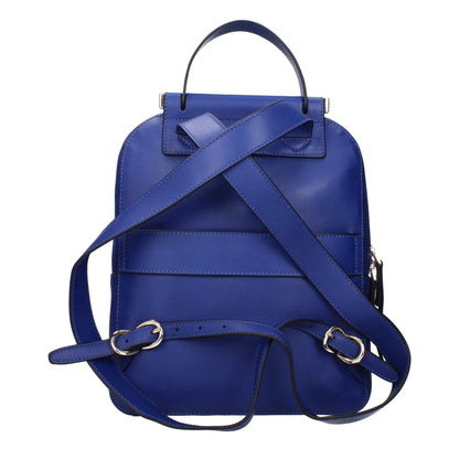 Piquadro Blue Leather Backpack - Backpack